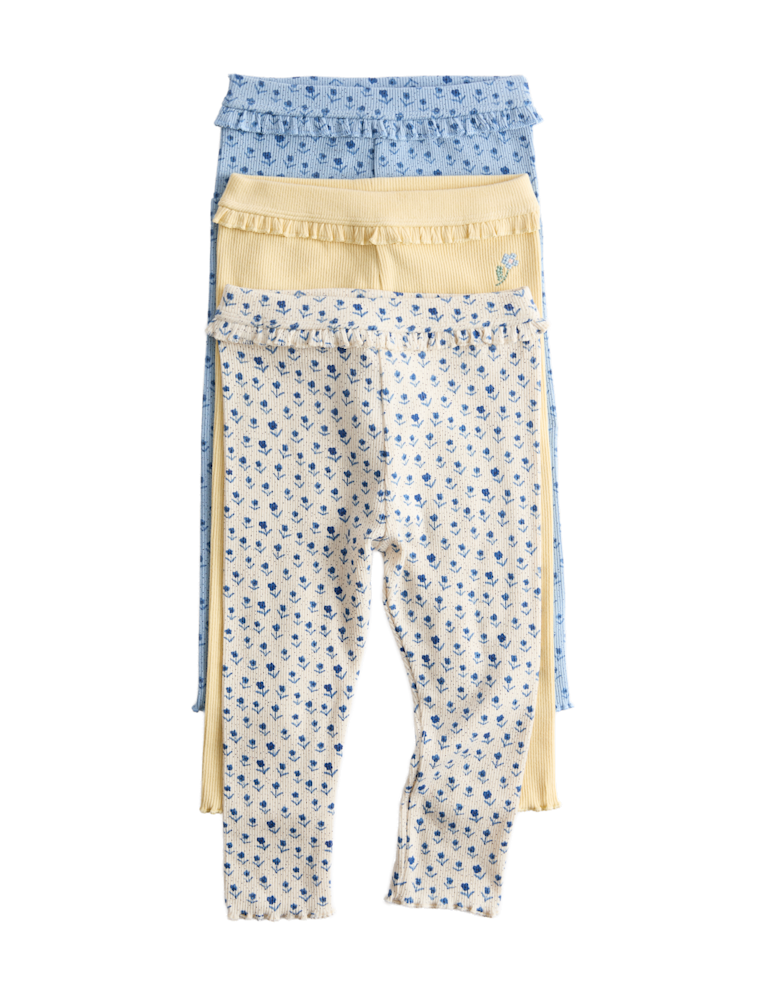 3 Pack Cotton Rich Leggings (0-3 Yrs)