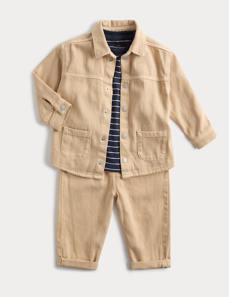 3 Piece Cotton Rich Jacket Outfit (0-6 Yrs)