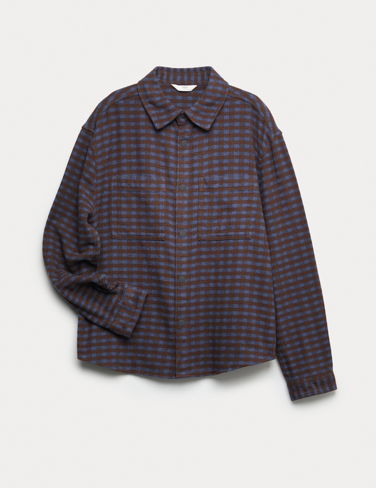 Pure Cotton Micro Check Shirt (6-16 Yrs)