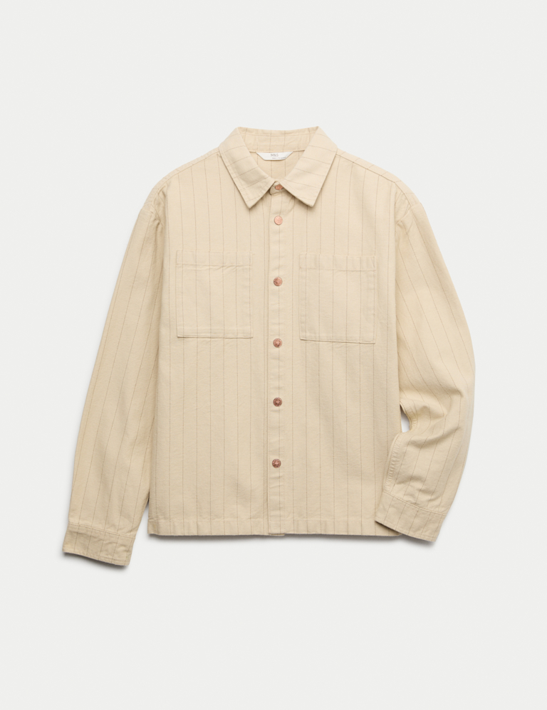 Pure Cotton Striped Shirt (6-16 Yrs)