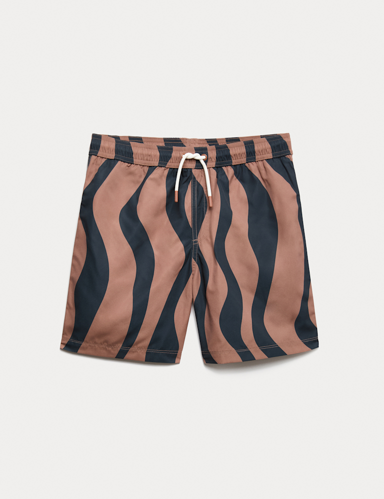 Wavy Patterned Swim Shorts (6-16 Yrs)