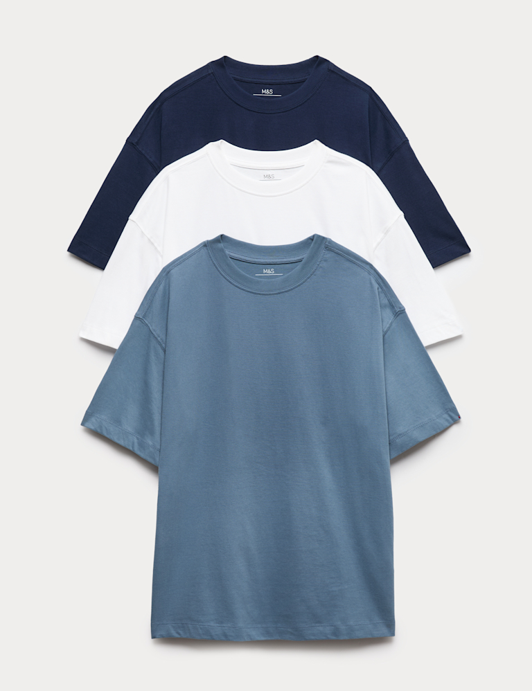 3 Pack Pure Cotton T-Shirts (6-16 Yrs) 3 Pack Pure Cotton T-Shirts (6-16 Yrs)