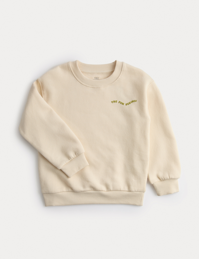 Cotton Rich Graphic Sweatshirt (2-8 Yrs)