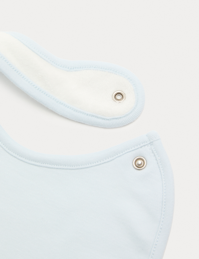 5 Pack Cotton Rich Plane Print Dribble Bibs