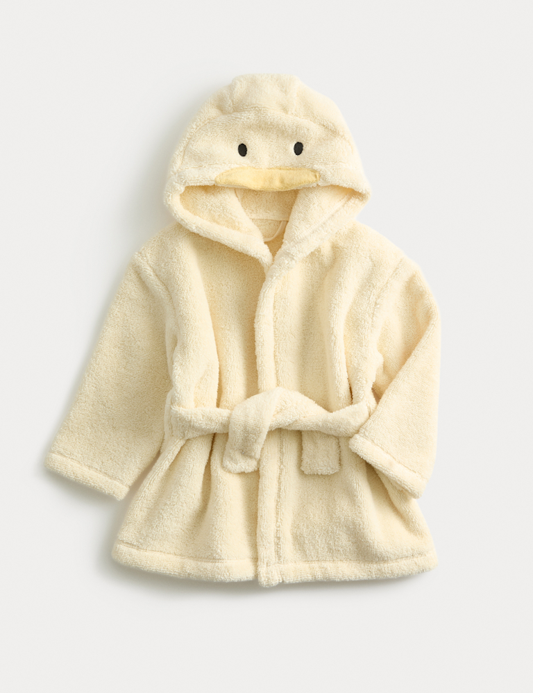 Pure Cotton Duck Hooded Robe (0-36 Mths) Pure Cotton Duck Hooded Robe (0-36 Mths)