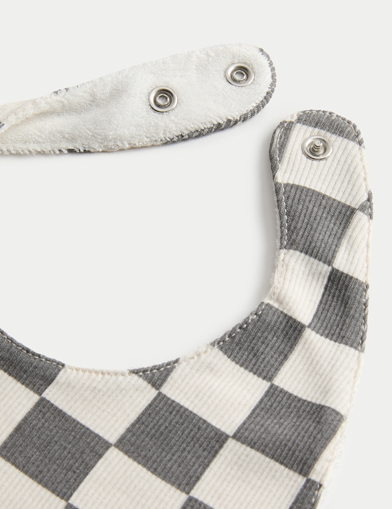 3 Pack Cotton Rich Printed Dribble Bibs