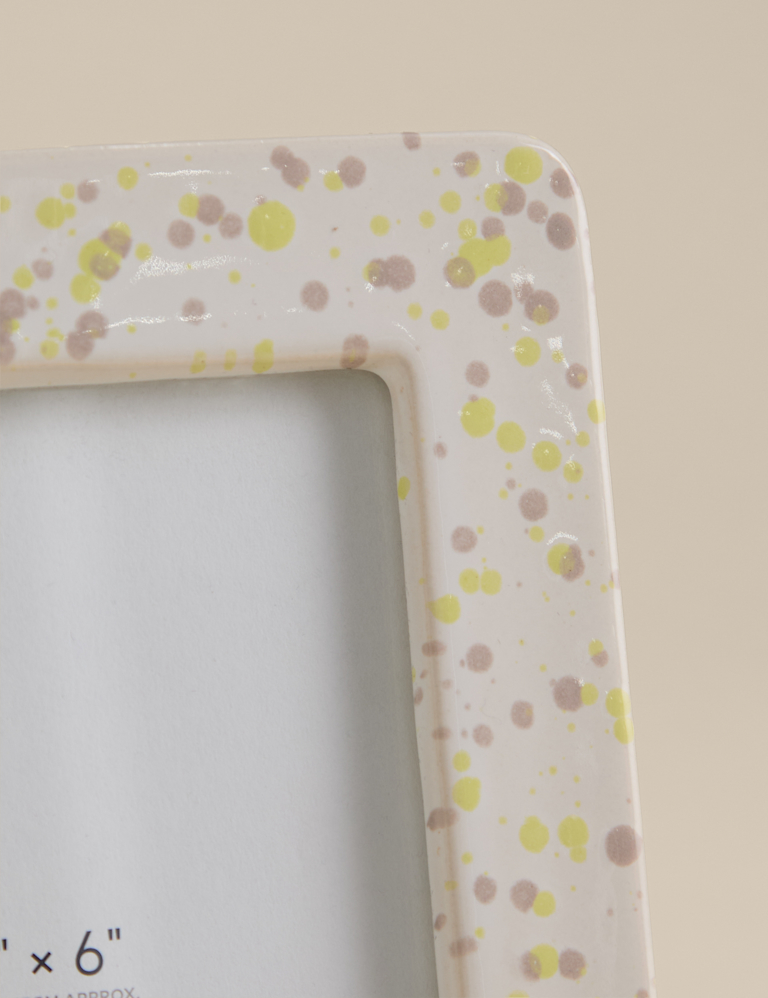 Splatter Ceramic Photo Frame 4×6 inch