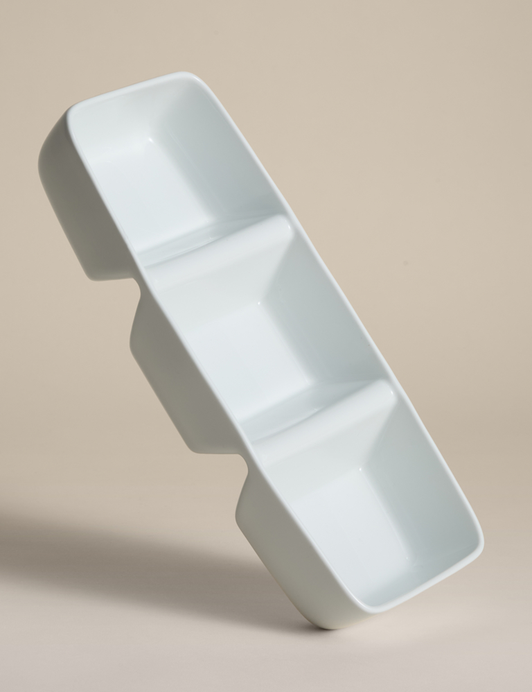 Maxim Ceramic Three Part Divided Dish