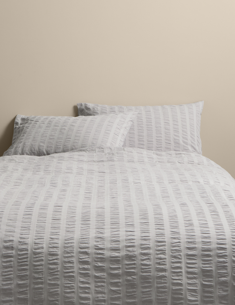 Pure Cotton Striped Seersucker Bedding Set