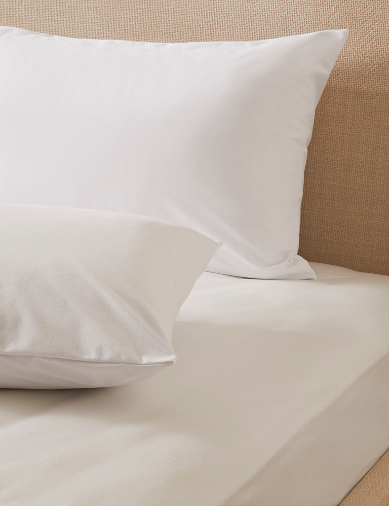 2pk Pure Cotton Jersey Waterproof Pillow Protectors