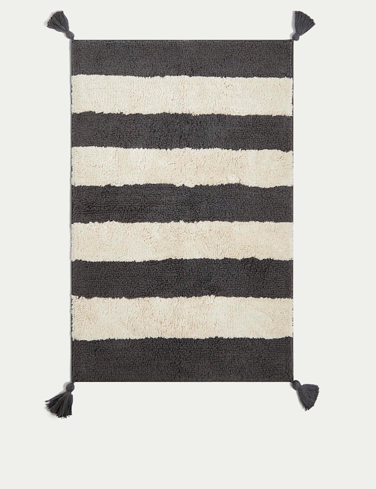 Pure Cotton Striped Bath Mat