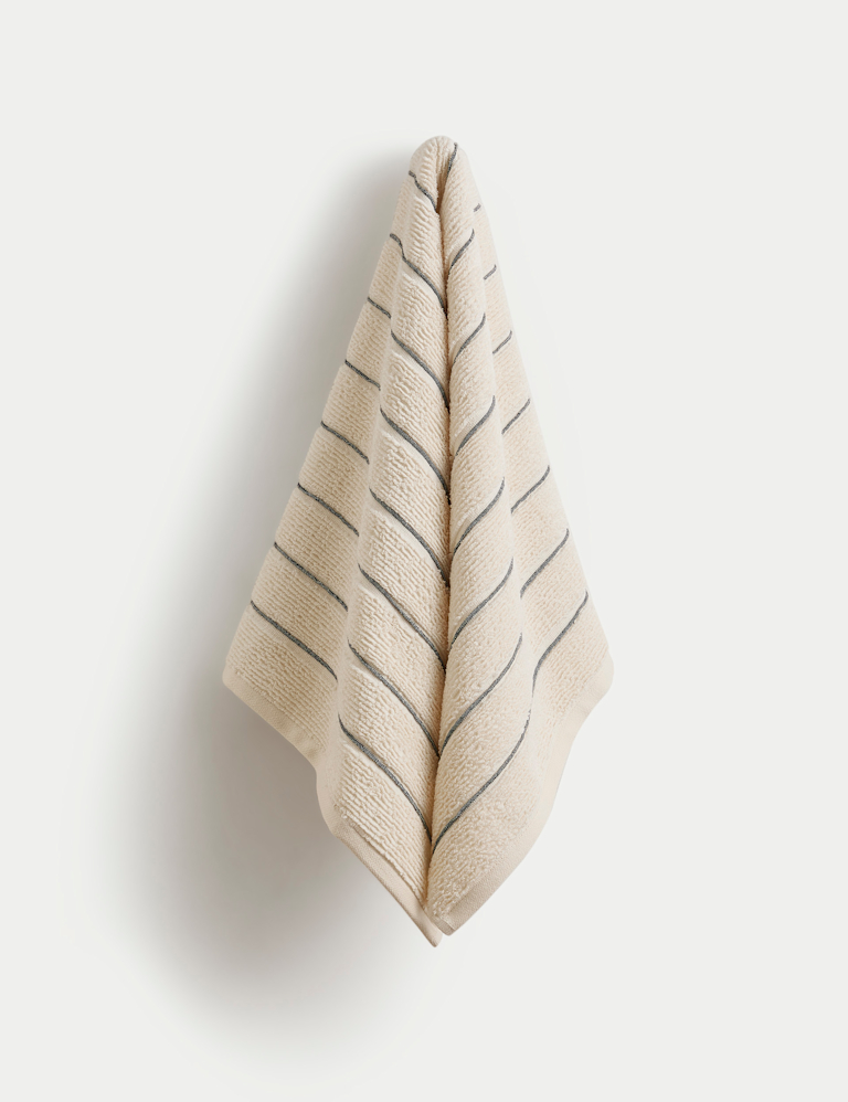 Pure Cotton Textured Striped Towel