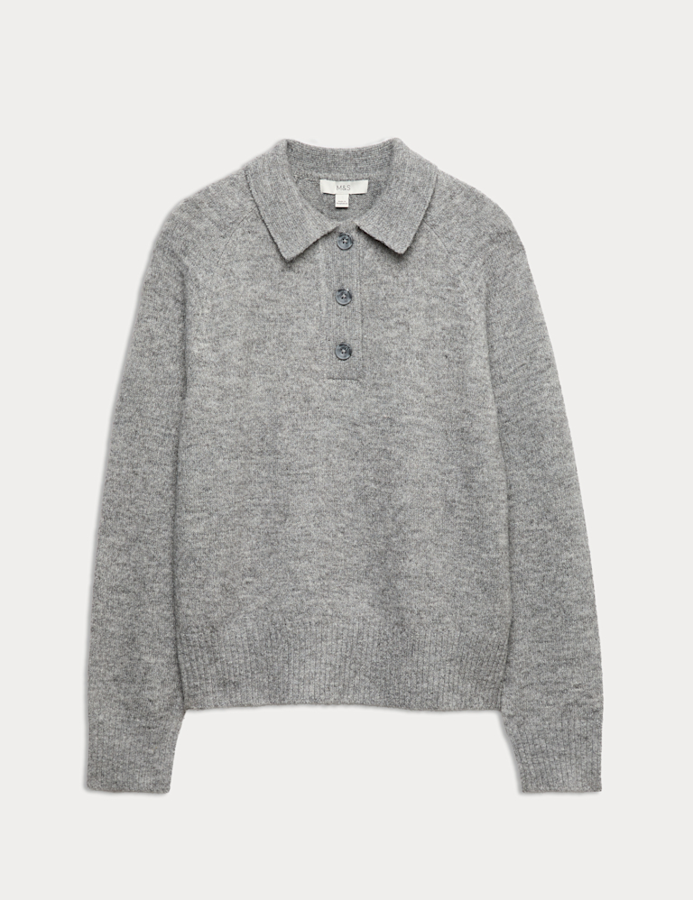 Collared Knitted Polo Jumper