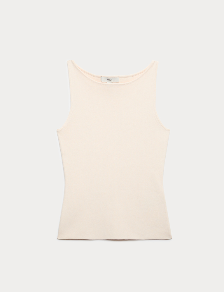 Crew Neck Slim Fit Knitted Vest