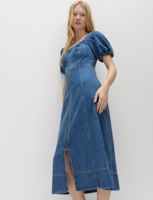 white christmas dresses Marks & Spencer Size 8 Denim Dress – MiniMe Preloved main image 1