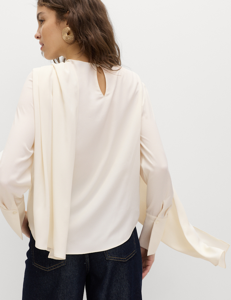 Scarf Detail Blouse