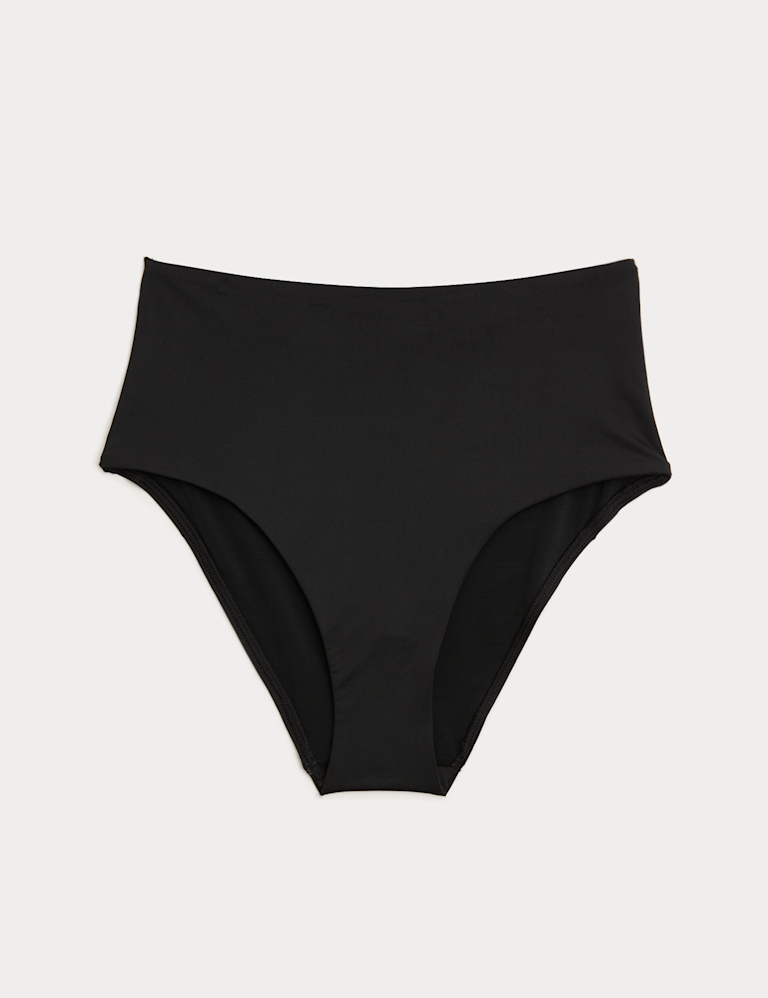 Tummy Control High Waisted High Leg Bikini Bottoms