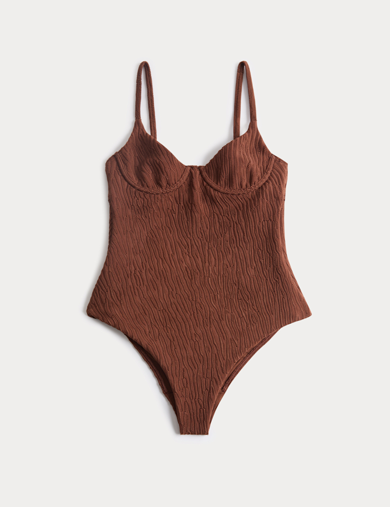 Textured Wired Swimsuit (A-DD)