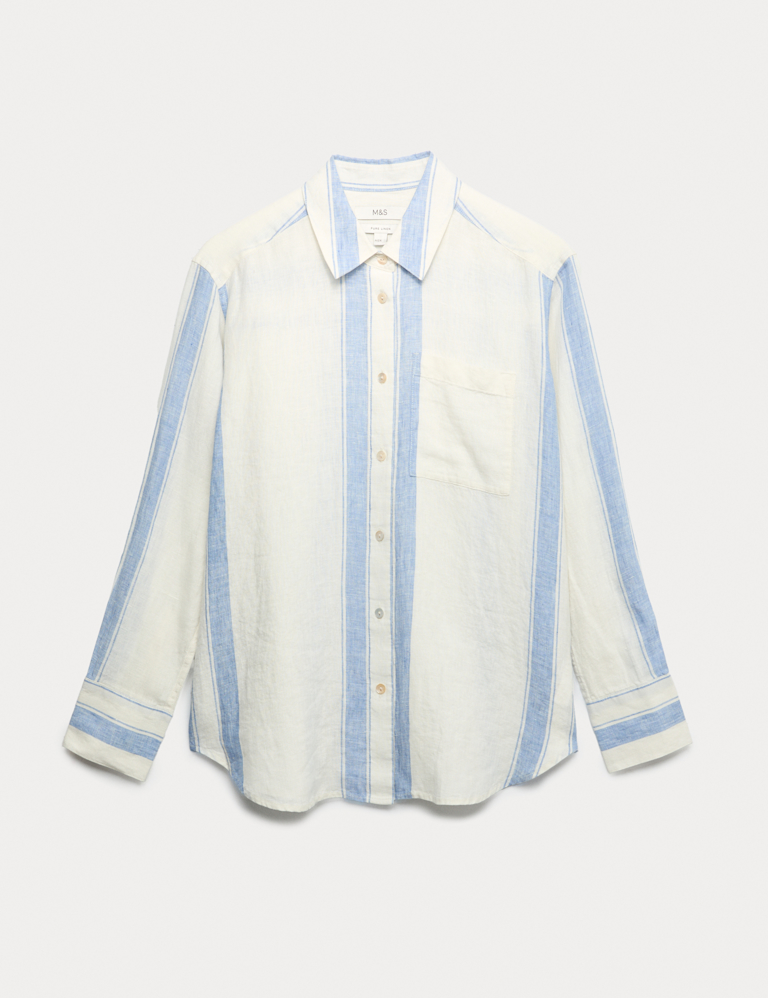 Pure Linen Striped Shirt