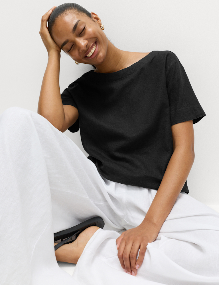 Linen Rich Relaxed T-Shirt