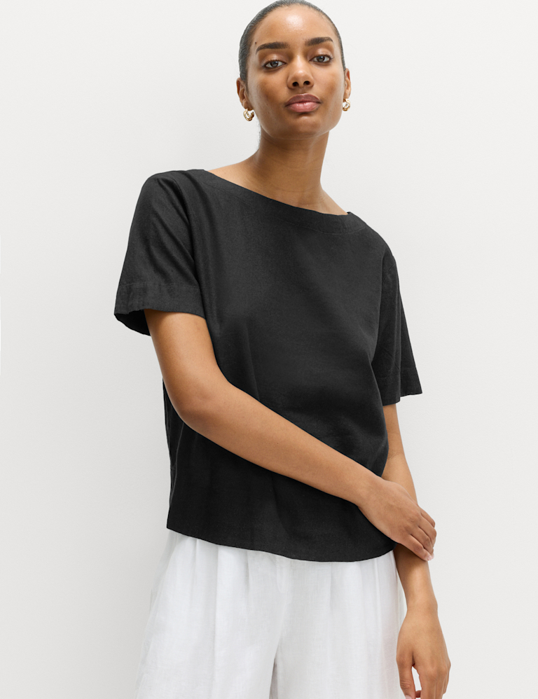Linen Rich Relaxed T-Shirt