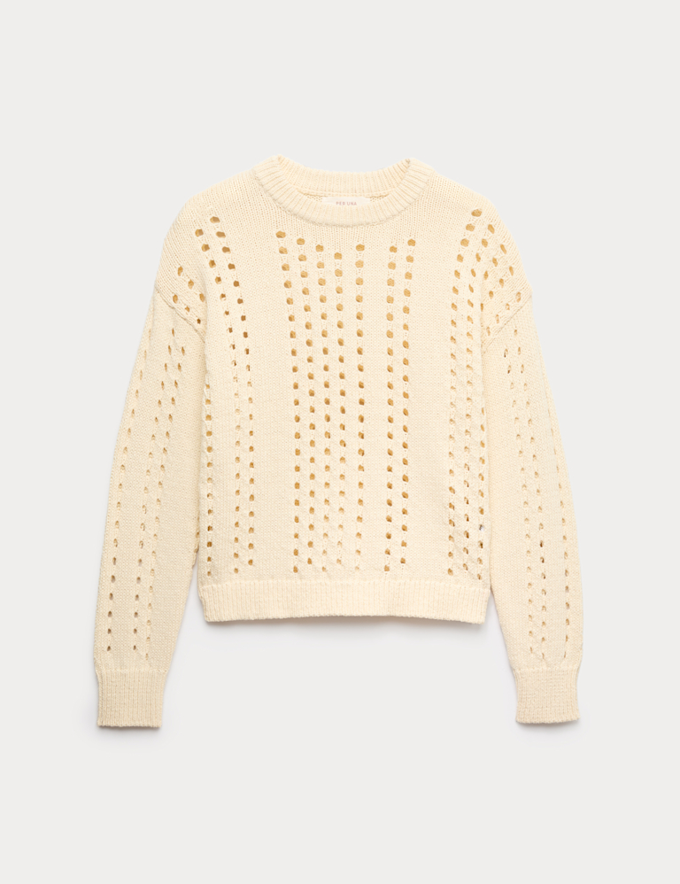 Pure Cotton Pointelle Jumper