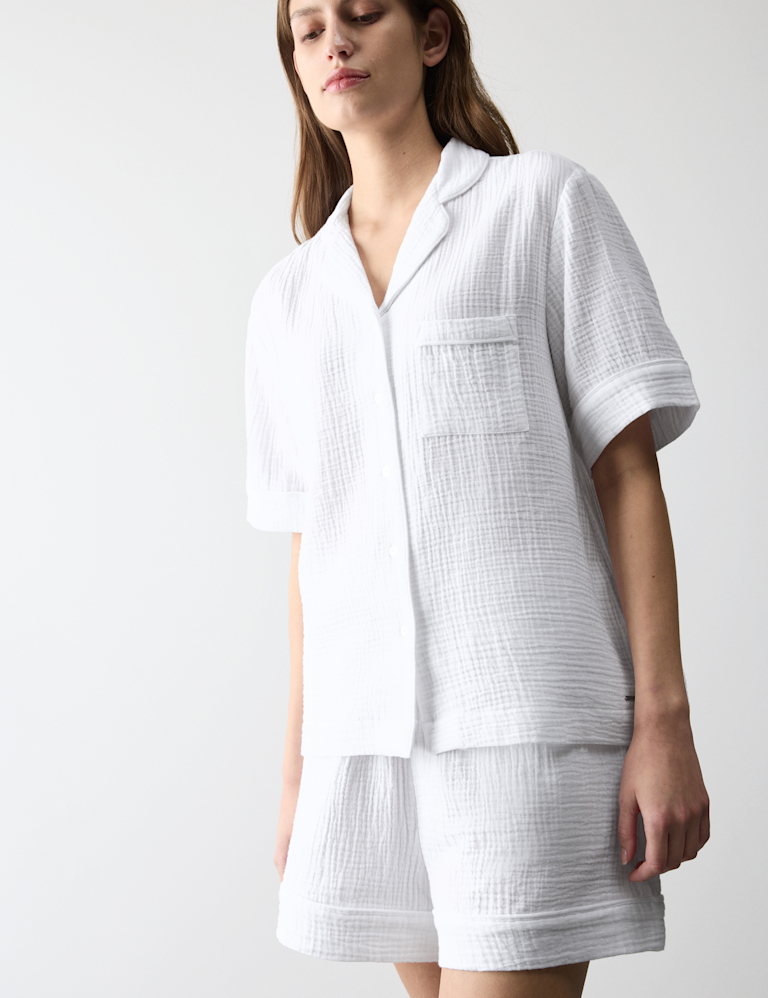 Pure Cotton Muslin Revere Shortie Set