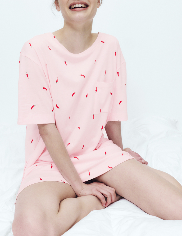 Cotton Modal Printed Minishirt