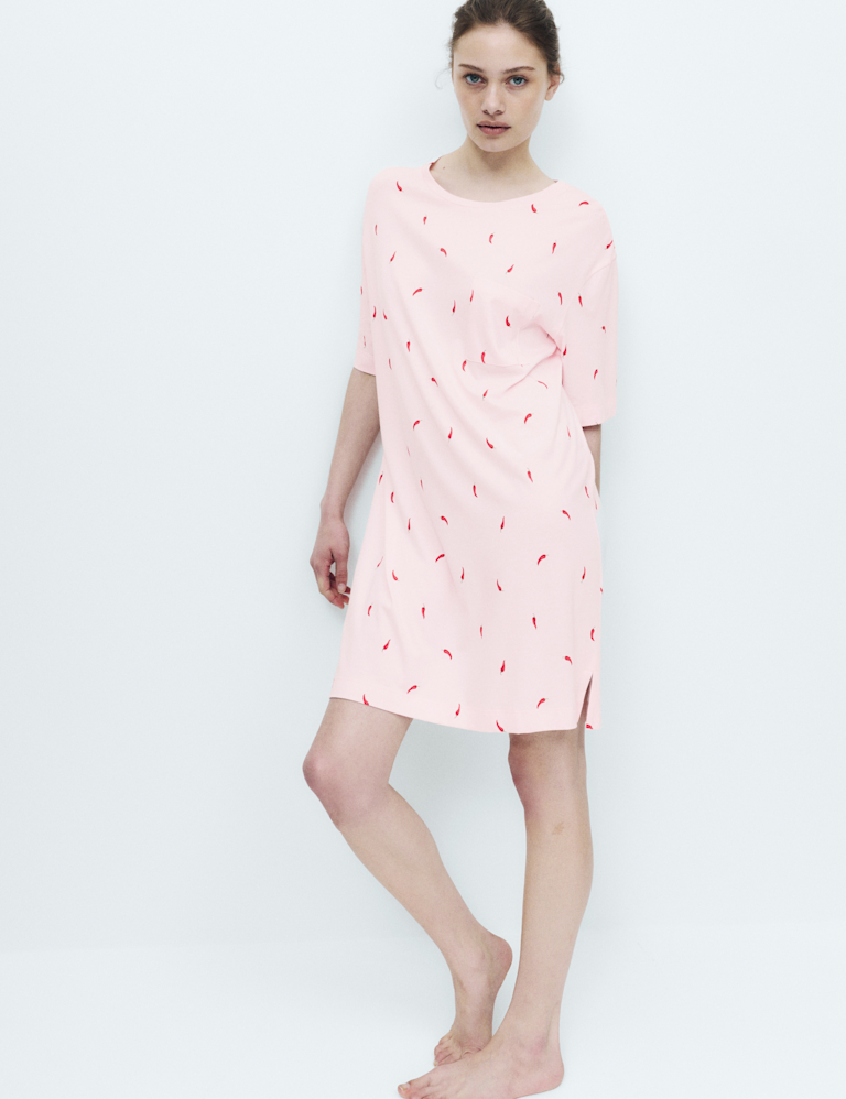 Cotton Modal Printed Minishirt