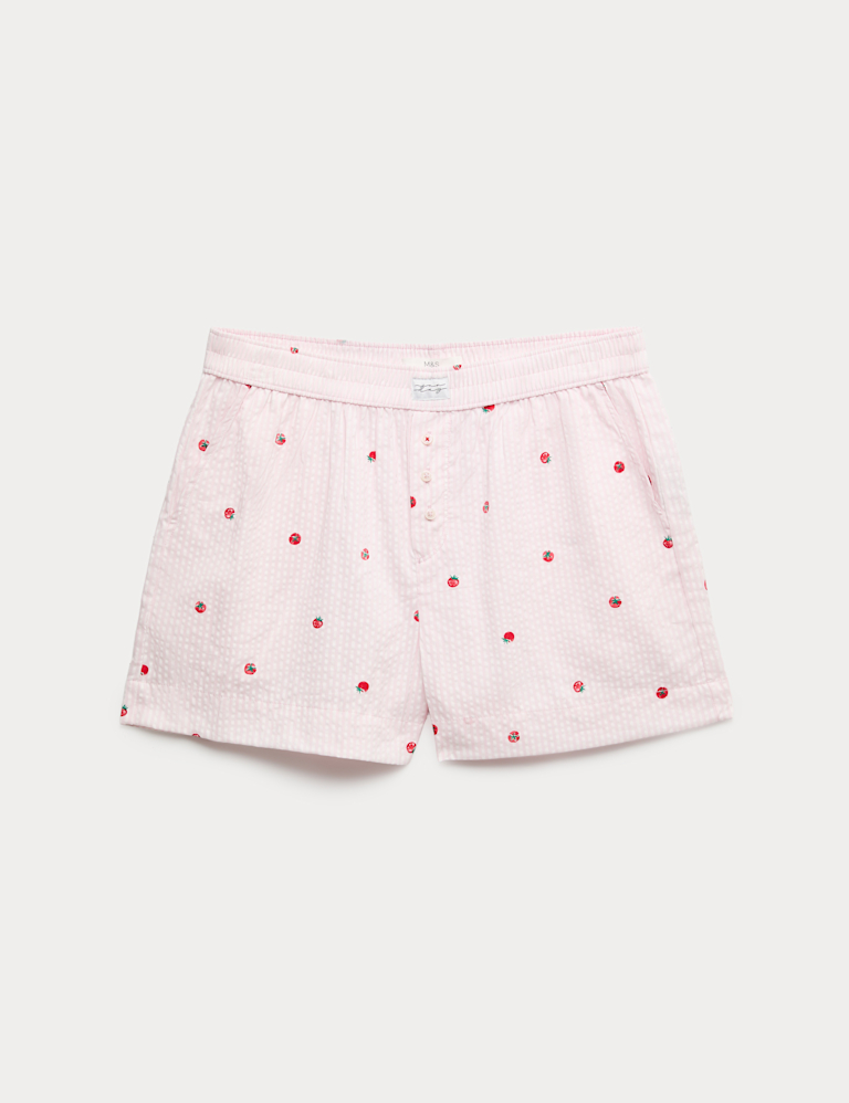 Cotton Modal Striped Print Pyjama Shorts