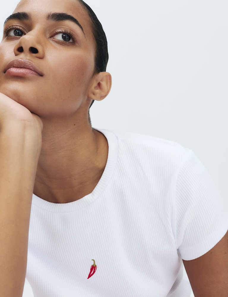 Cotton Modal Ribbed Pyjama T-Shirt