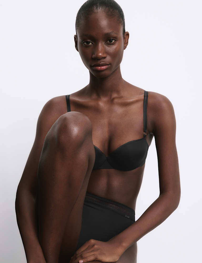 Boston Microfibre Wired Push Up Balcony Bra