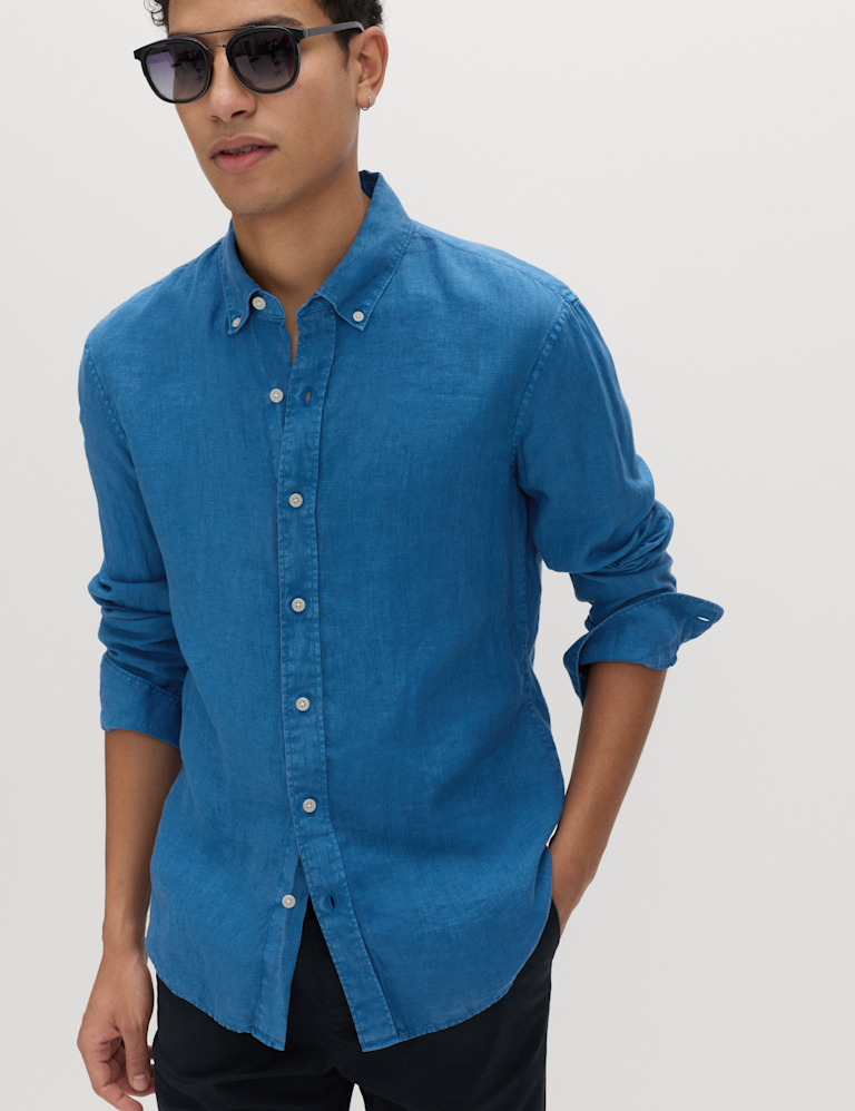 Slim Fit Pure Linen Shirt Slim Fit Pure Linen Shirt