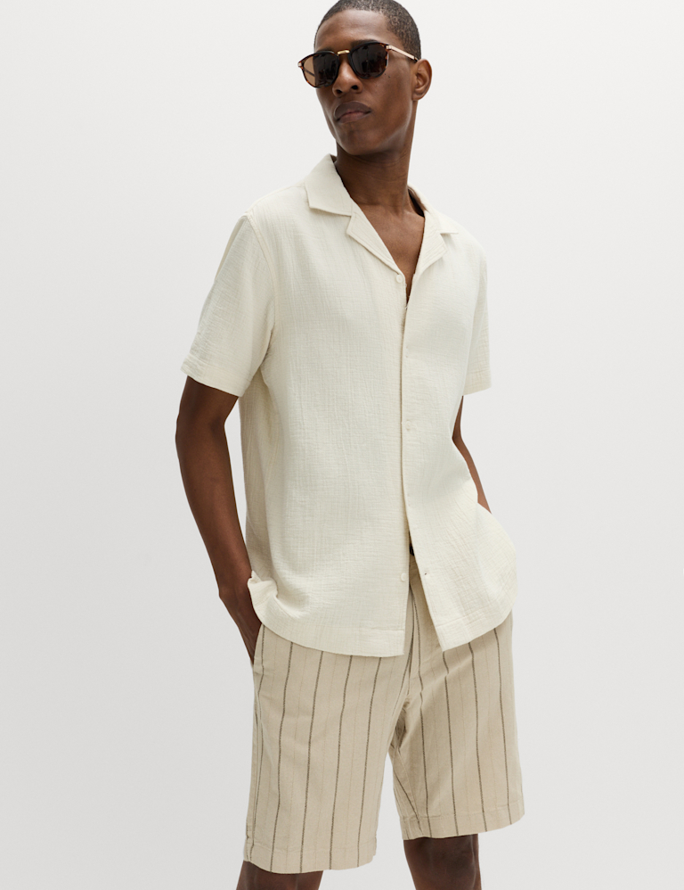 Pure Cotton Textured Shirt