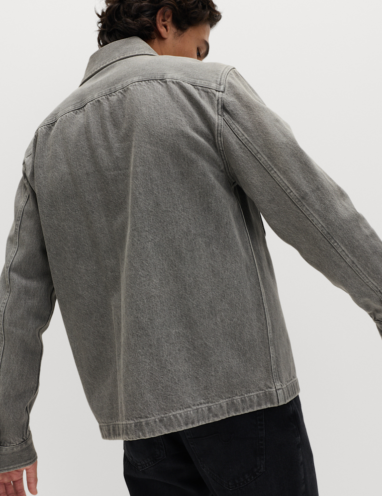 Pure Cotton Denim Overshirt