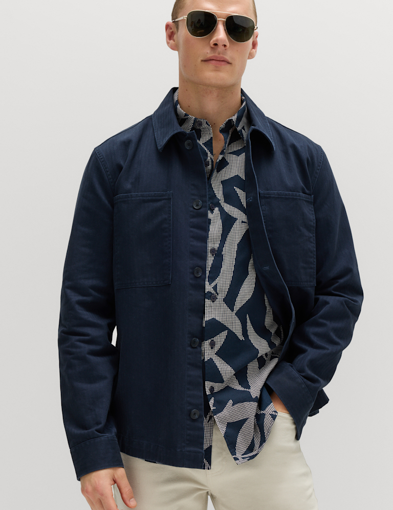 Pure Cotton Floral Short Sleeve Shirt
