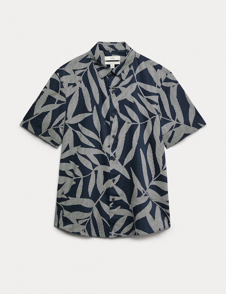 Pure Cotton Floral Short Sleeve Shirt