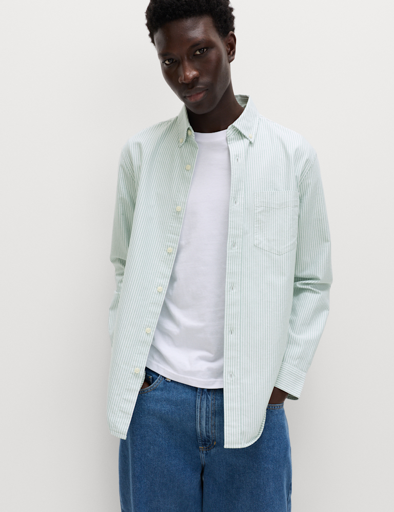 Ultimate Pure Cotton Striped Oxford Shirt