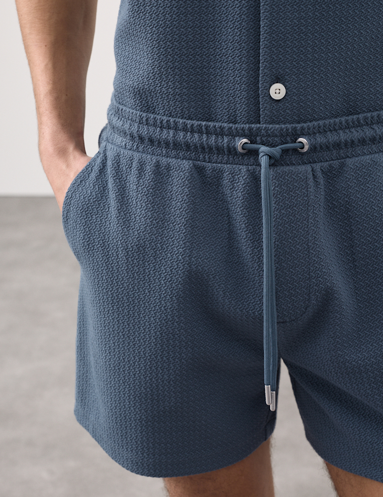 Textured Stretch Jersey Shorts Textured Stretch Jersey Shorts