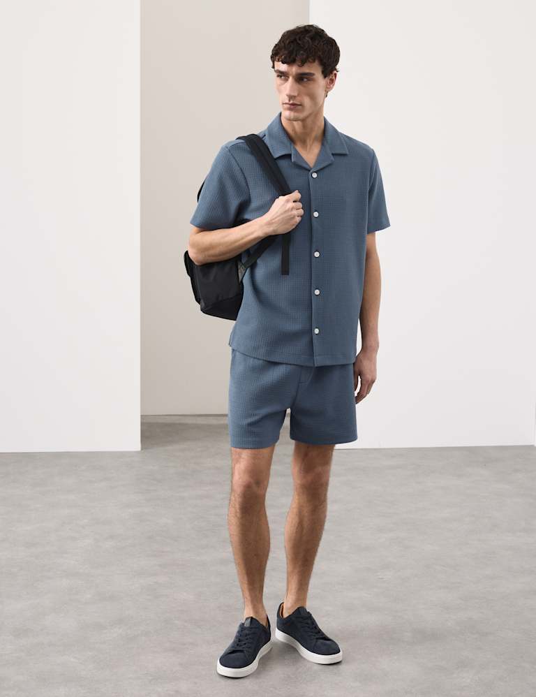 Textured Stretch Jersey Shorts