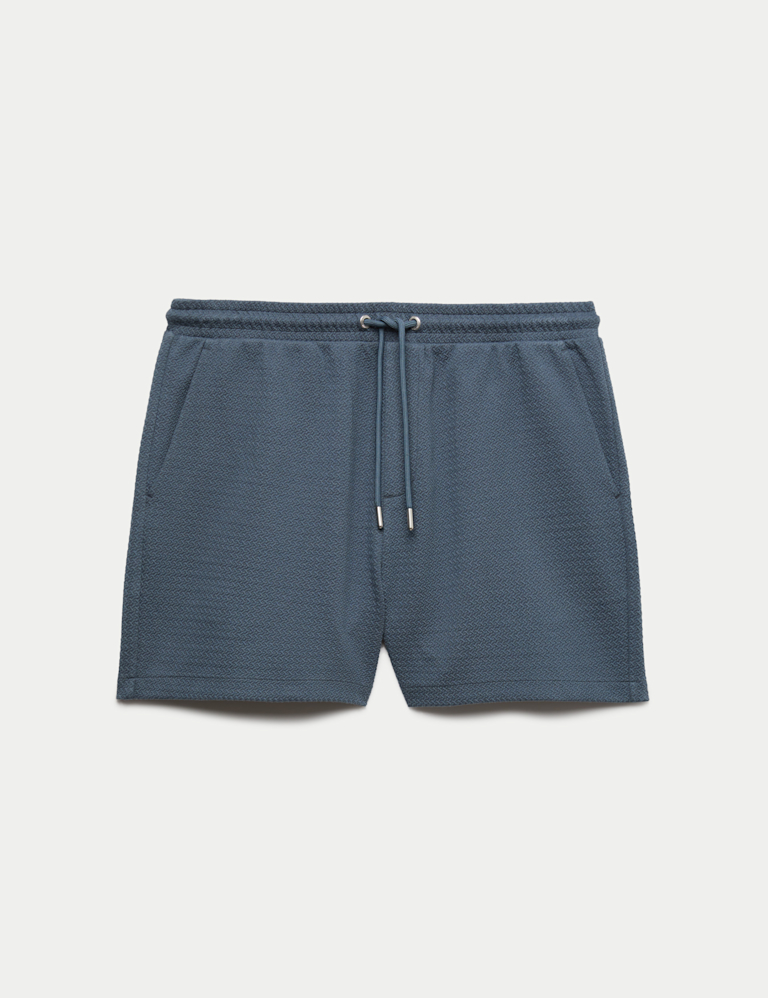 Textured Stretch Jersey Shorts