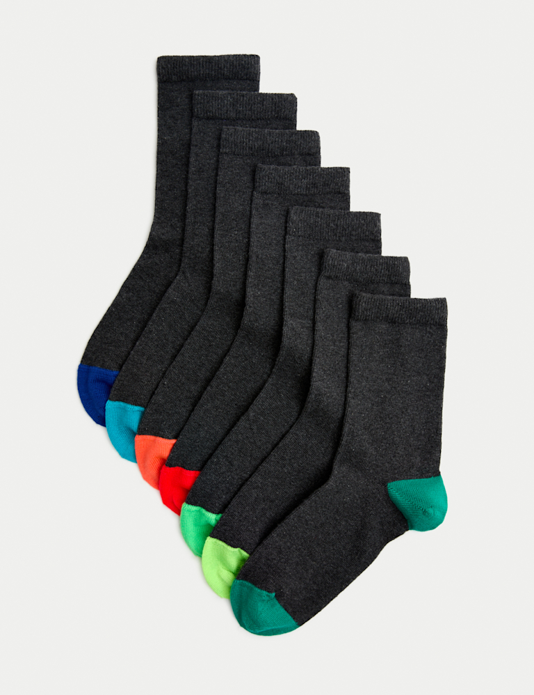 7 Pack Socks (8½-12 Small – 7½-10½ Large)