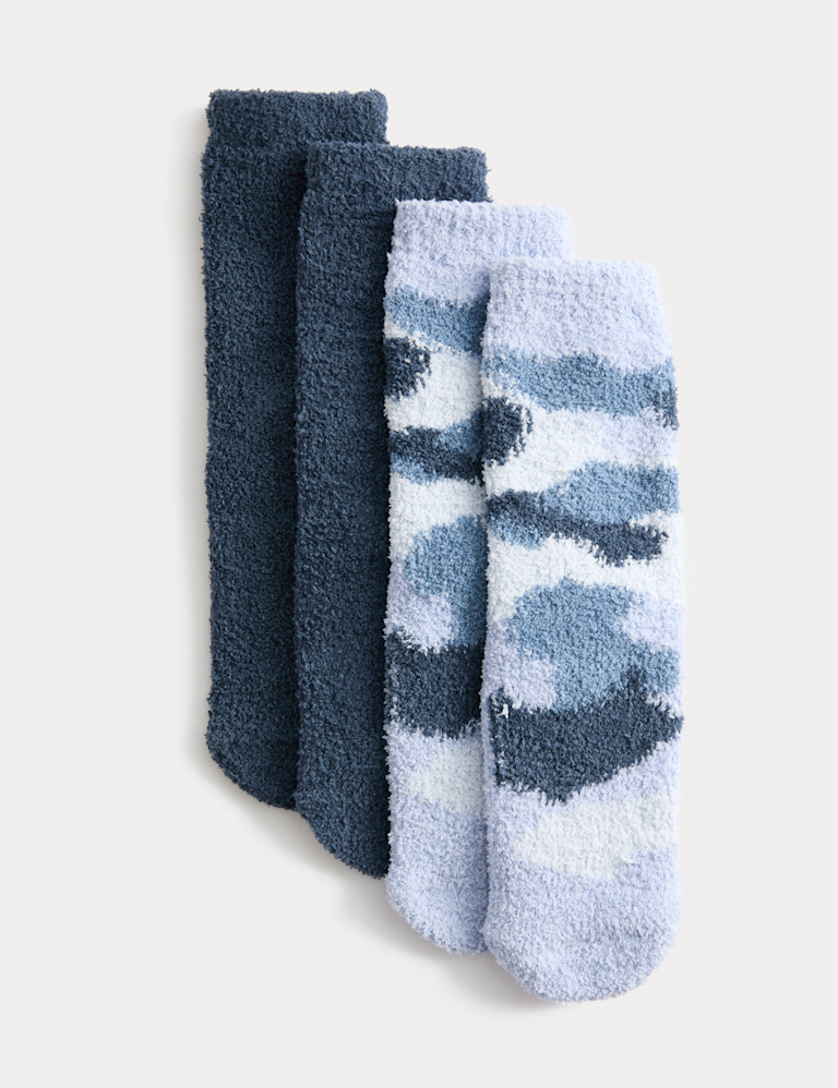 2 Pack Cosy Camo Slipper Socks (6 Small -7 Large) 2 Pack Cosy Camo Slipper Socks (6 Small -7 Large)