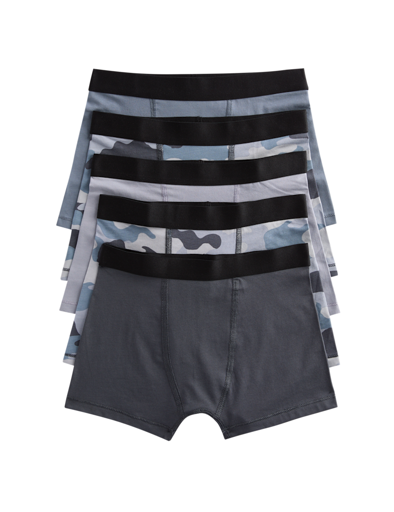 5 Pack Cotton Rich Camo Trunks (5-16 Yrs)