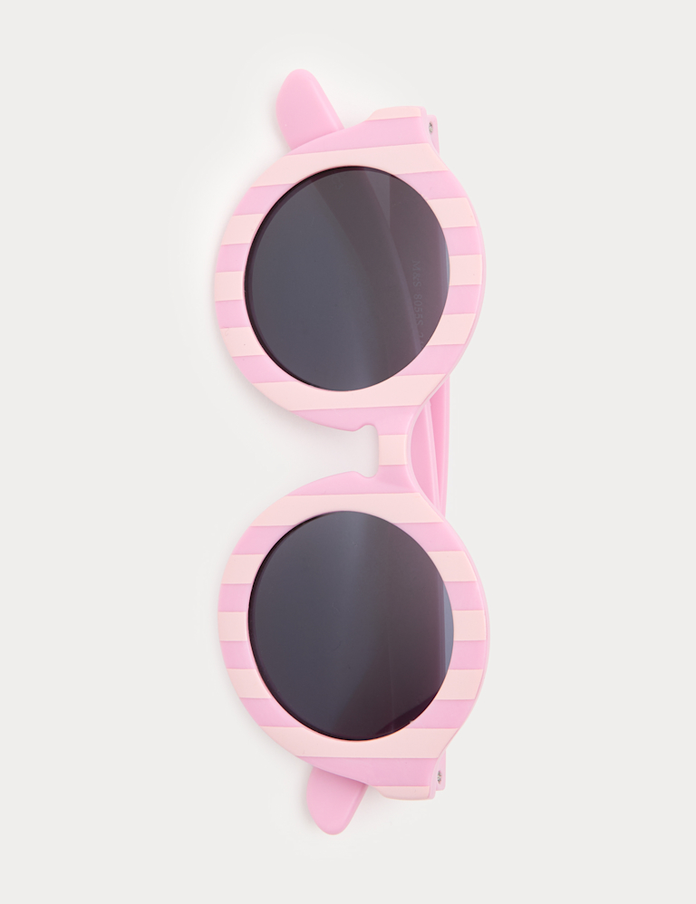 Kids’ Striped Round Sunglasses