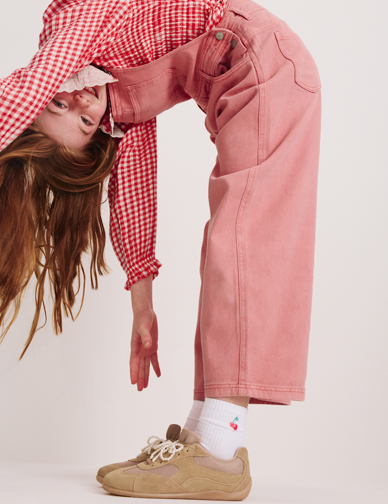 Pure Cotton Barrel Leg Dungarees (2-16 Yrs) Pure Cotton Barrel Leg Dungarees (2-16 Yrs)