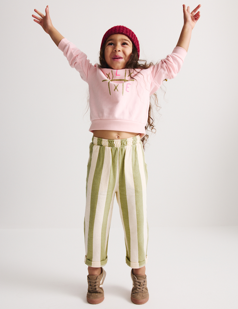 2 Piece Cotton Rich Striped Top & Trousers Outfit (1-8 Yrs)