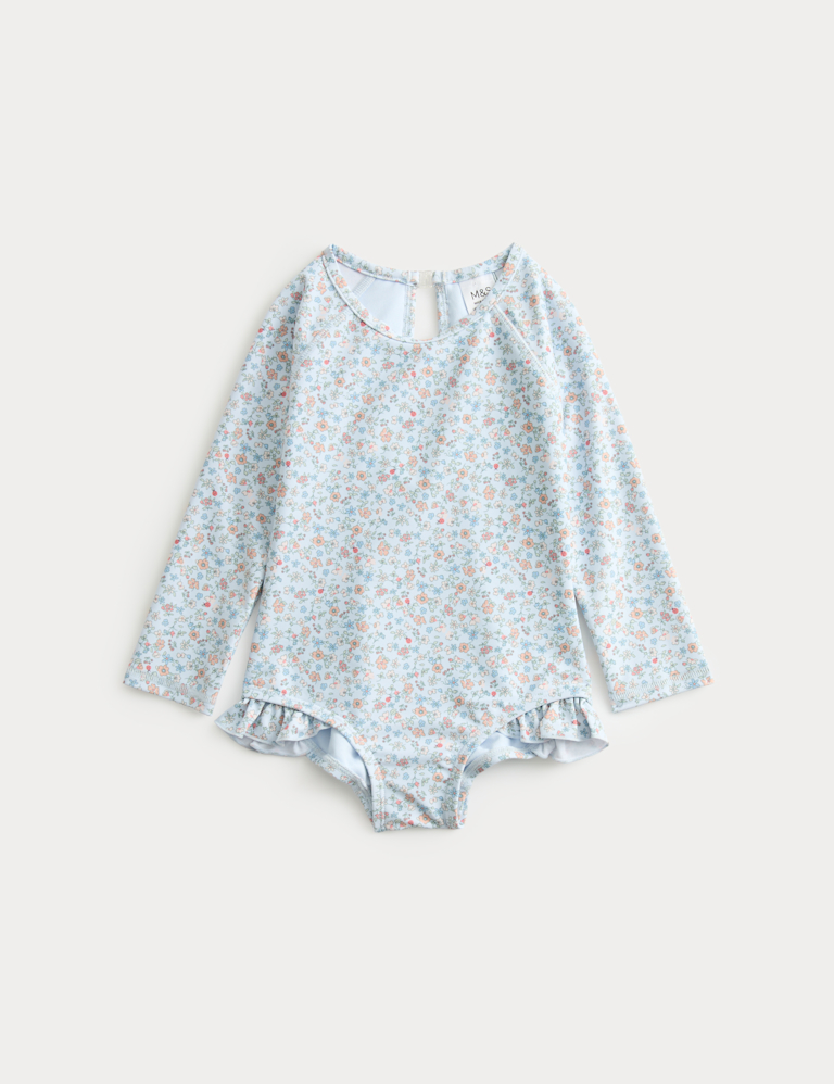 Ditsy Floral Long Sleeve Swimsuit (0-18 Mths) Ditsy Floral Long Sleeve Swimsuit (0-18 Mths)