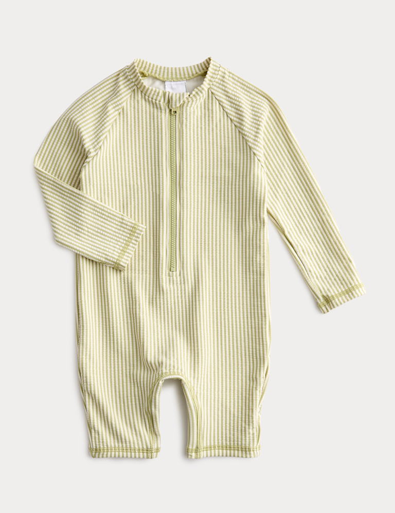 Striped Long Sleeve Swimsuit (0-3 Yrs) Striped Long Sleeve Swimsuit (0-3 Yrs)