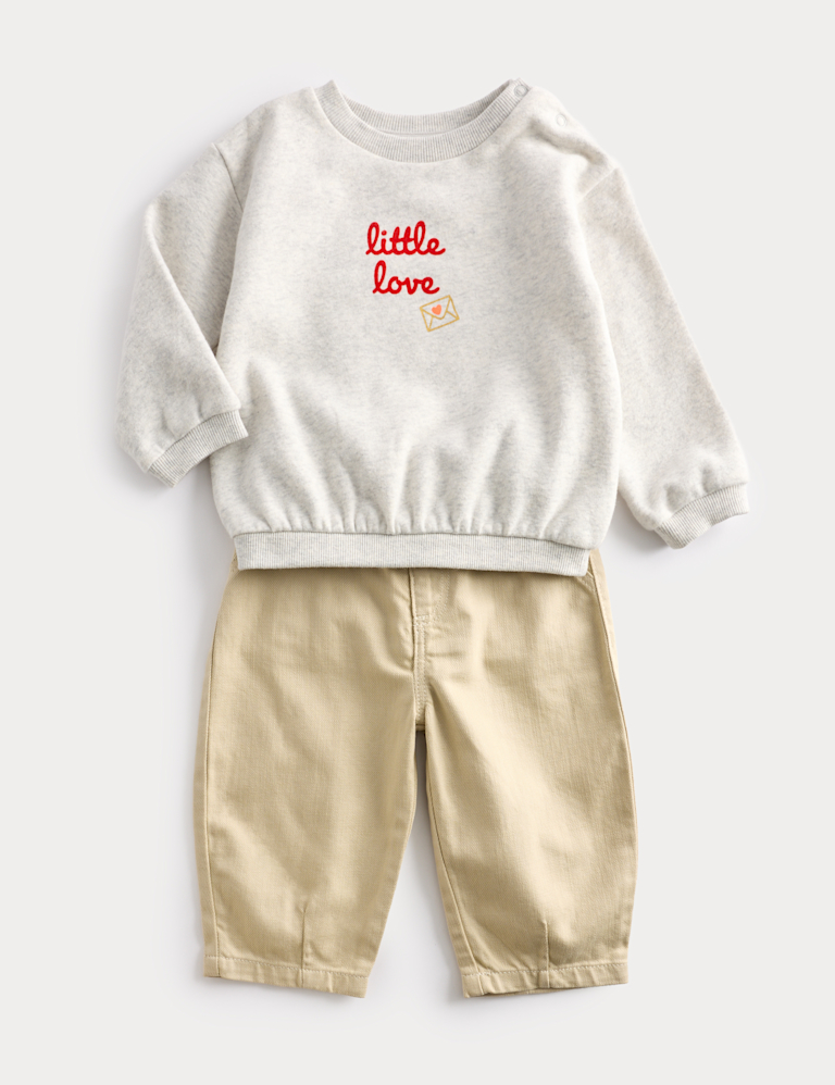 2 Piece Cotton Rich Outfit (0-3 Yrs) 2 Piece Cotton Rich Outfit (0-3 Yrs)